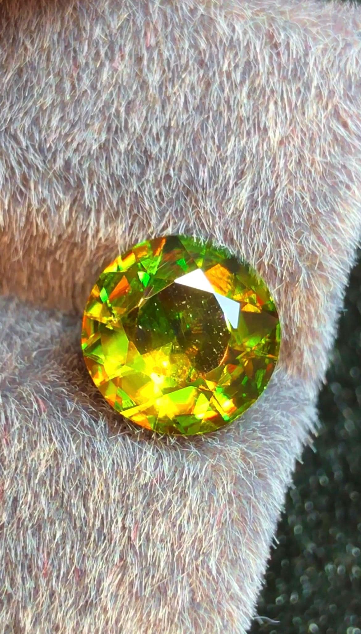 Green Sphene 2.55 ct Round Cut Green Gemstone from Skardu Pakistan