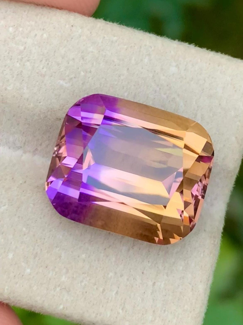 Bi Color Ametrine 15.50ct Cushion Cut • Bi-Color Gemstone from Bolivia