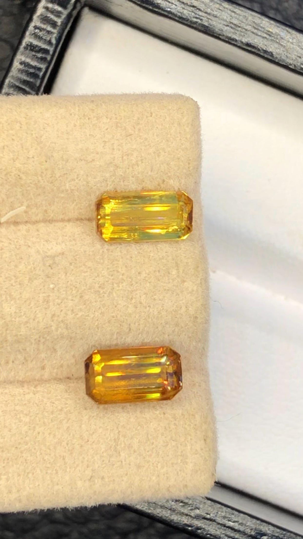 Natural Sphene Gemstone Pair: Emerald Cut, 2.00 CT, August Birthstone
