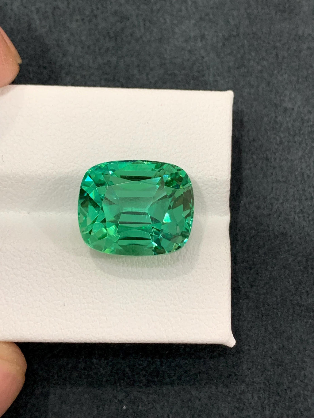 Hiddenite Green Kunzite Gemstone 13.00 Carat Cushion  from Afghanistan