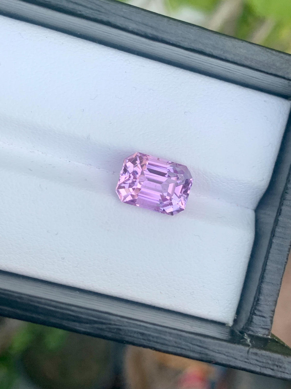 Light Pink Kunzite Gemstone: 4.60 CT Emerald Cut, Afghanistan