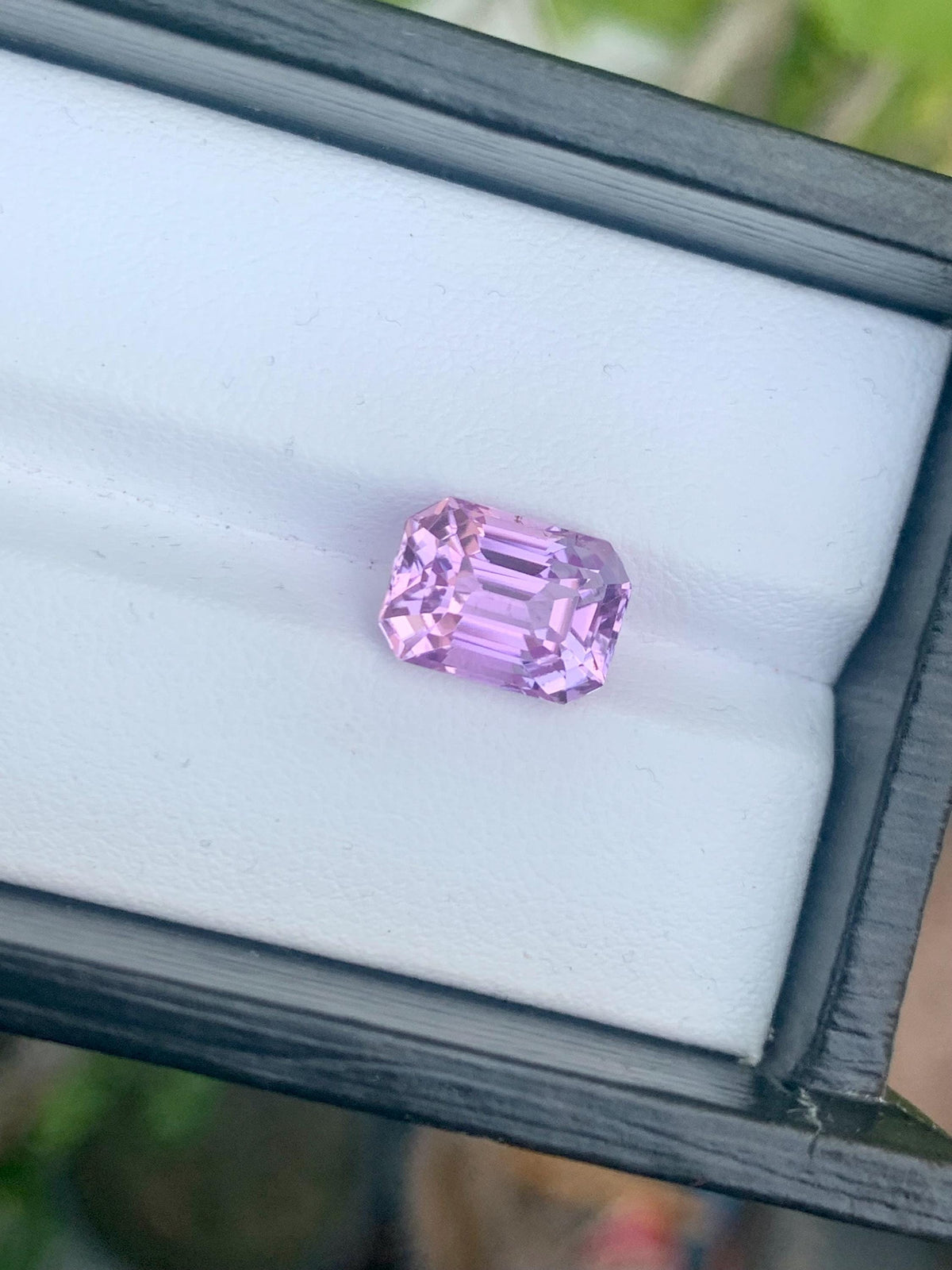 Light Pink Kunzite Gemstone: 4.60 CT Emerald Cut, Afghanistan