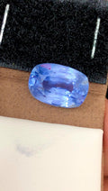 9.37 CT Cushion Cut Blue Sapphire Gemstone: Natural Faceted Ring Stone
