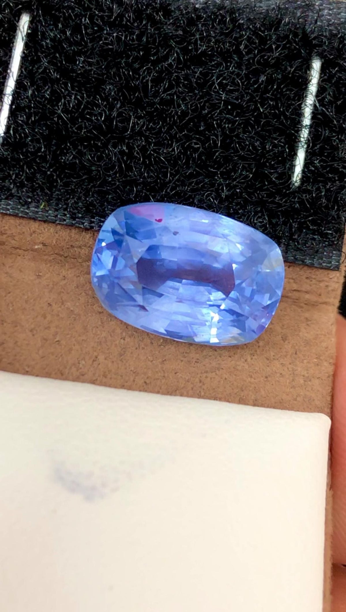 9.37 CT Cushion Cut Blue Sapphire Gemstone: Natural Faceted Ring Stone