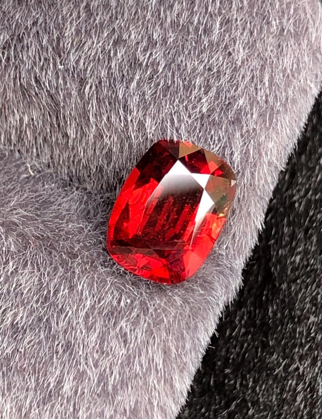 Vivid Red Spinel 1.74 ct Cushion Cut - Burma Gemstone Loose Stone