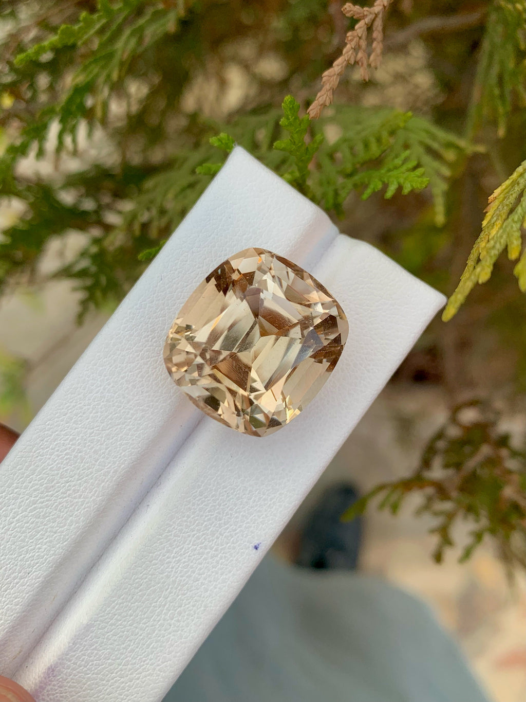 Unheated Yellow Topaz Gemstone: 44.40 CT Faceted Cushion Cut