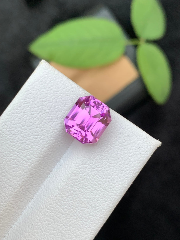 Magenta Pink Kunzite Gemstone: 5.60 CT Octagon Cut, October Birthstone