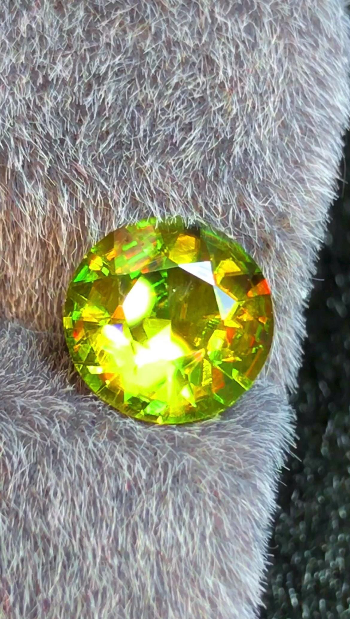 Sphene Titanite 1.90 ct Oval Cut Green Gemstone from Skardu Pakistan