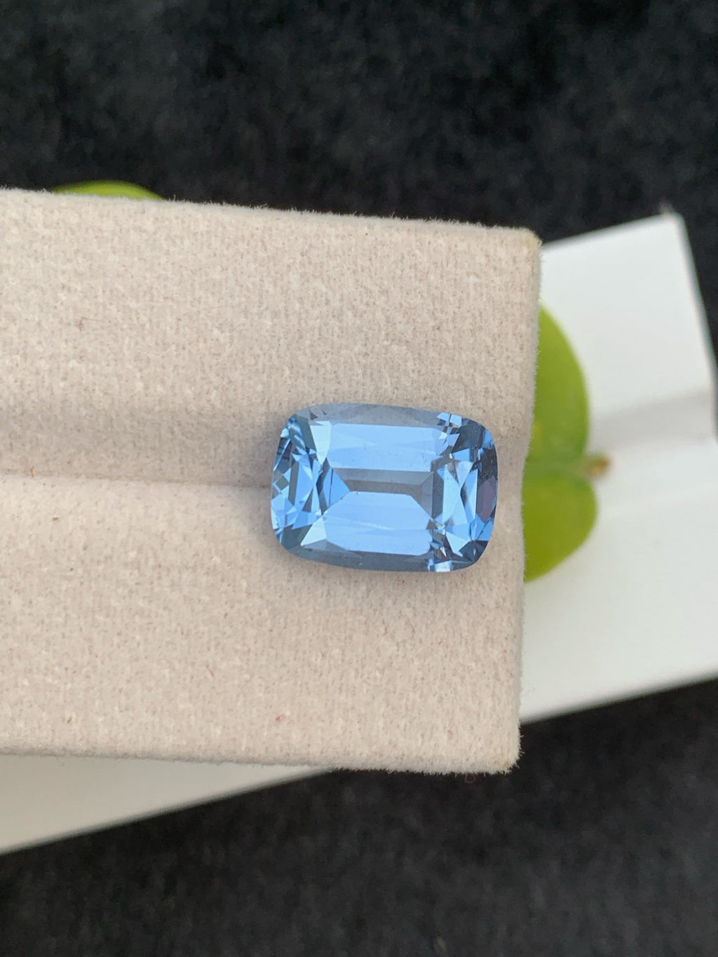 5.20 CT Brazilian Aquamarine Loose Gemstone: Santa Maria Blue Cushion Cut