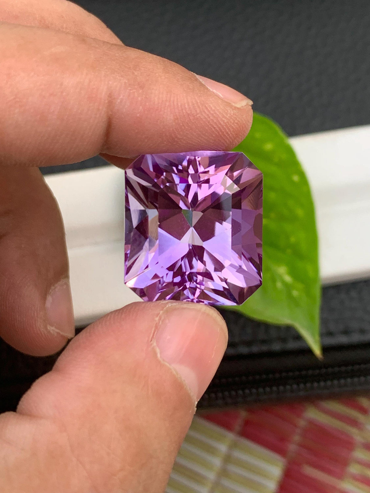 Fancy Precision Flower Cut Amethyst Loose Gemstone -41.80  Carats