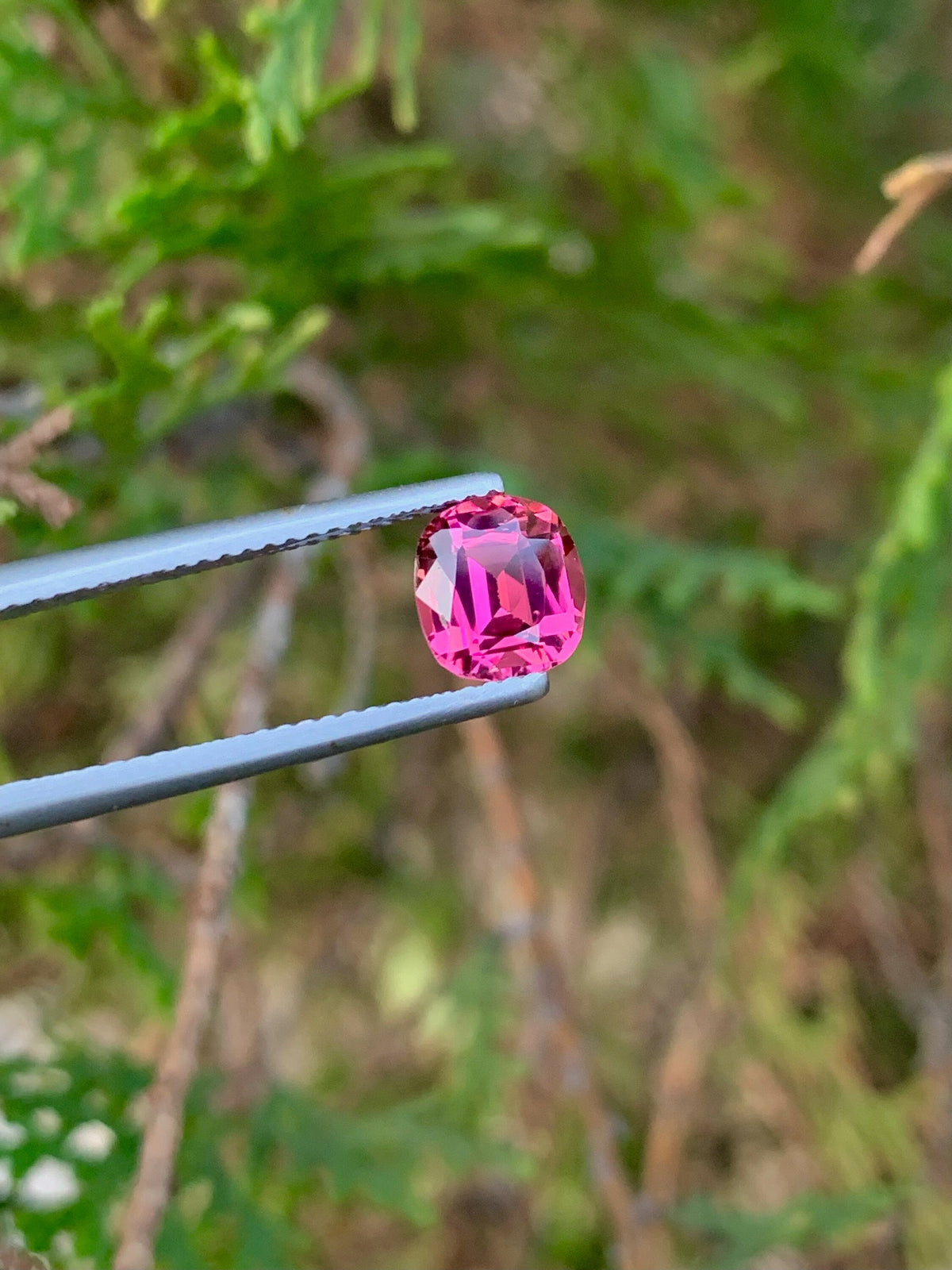 Pink Tourmaline Gemstone: 1.45 CT Cushion Cut, October Birthstone