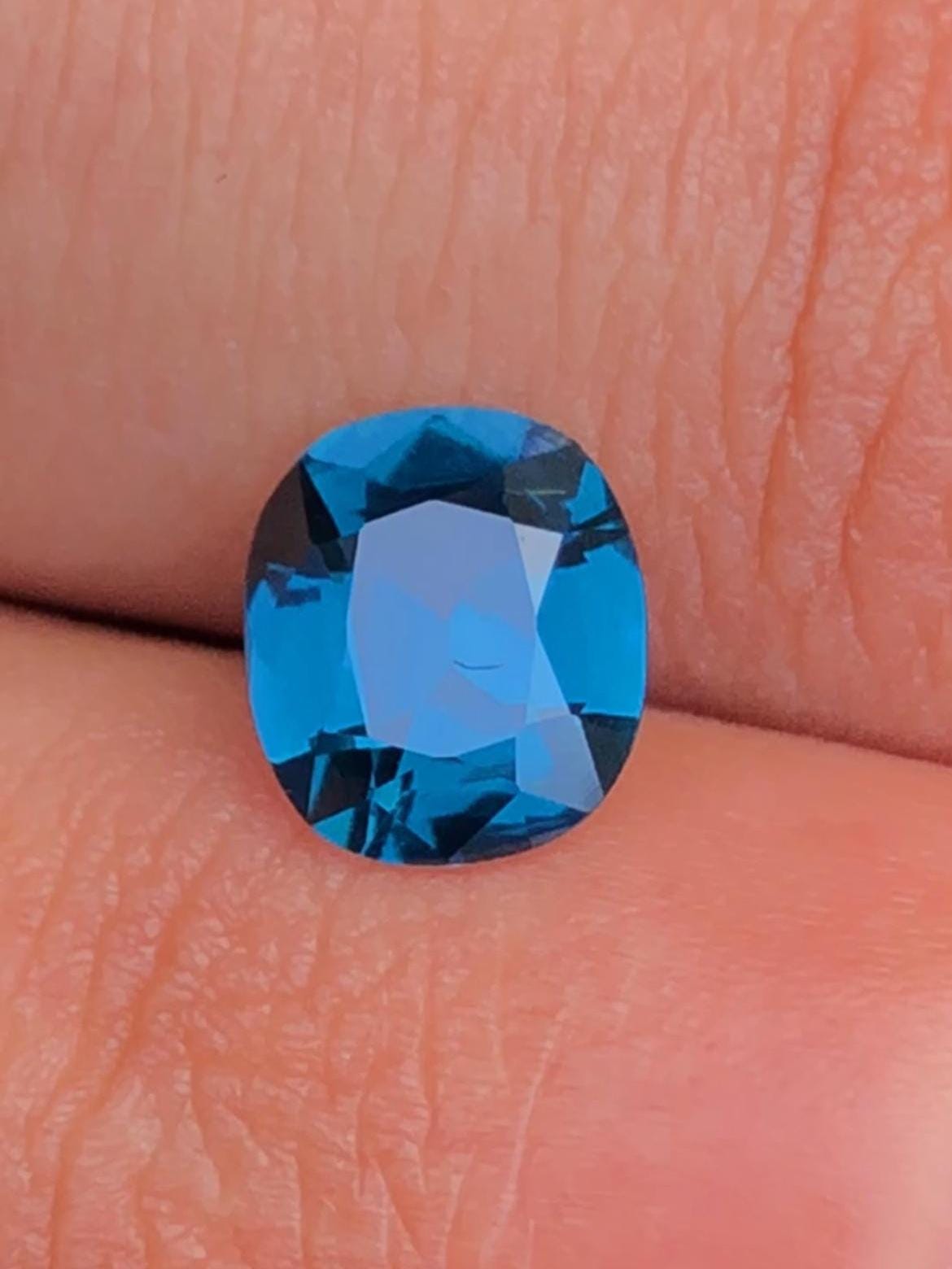Cobalt Spinel 1.49ct Cushion Cut Tanzanian – Vivid Blue Certified Gemstone