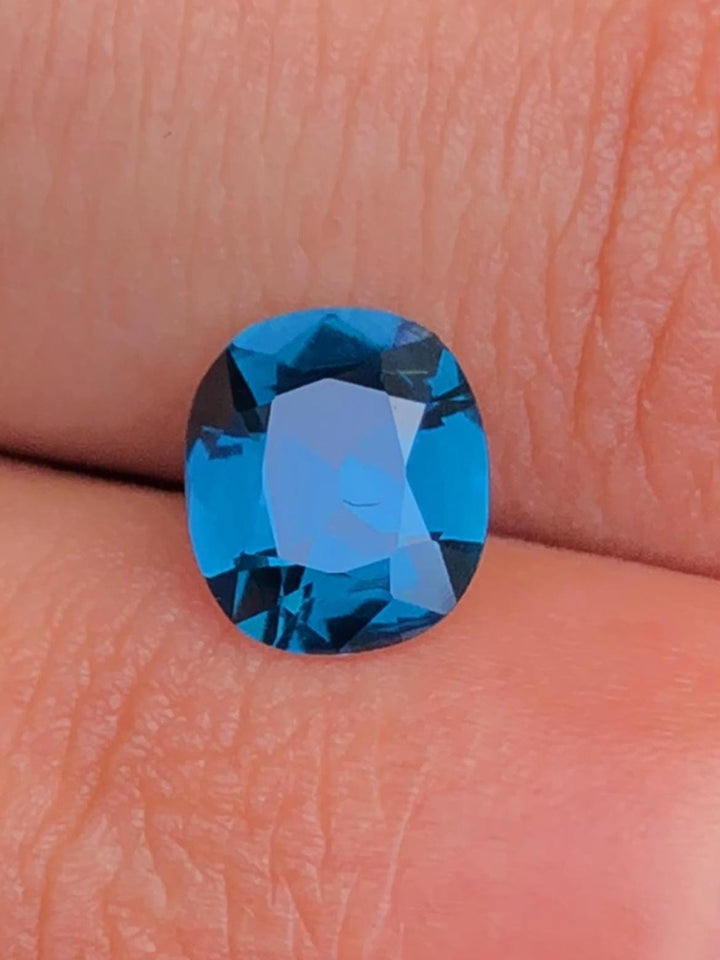 Cobalt Spinel 1.49ct Cushion Cut Tanzanian – Vivid Blue Certified Gemstone
