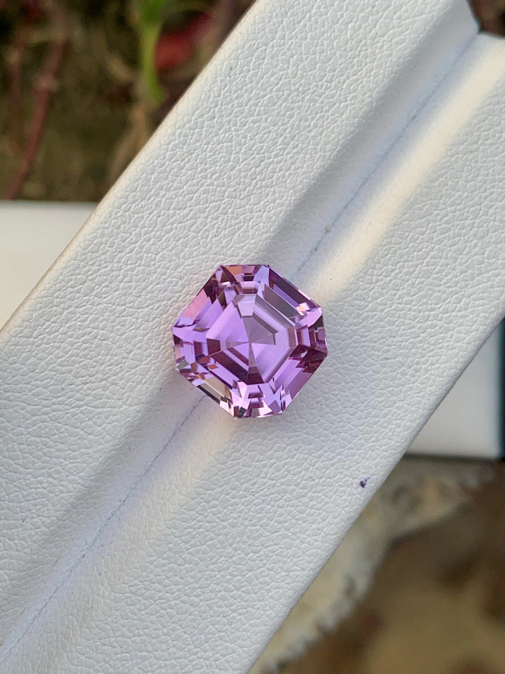 Lilac Kunzite Stone For Jewelry, Faceted Pink Kunzite Gemstone, 8.45 CT
