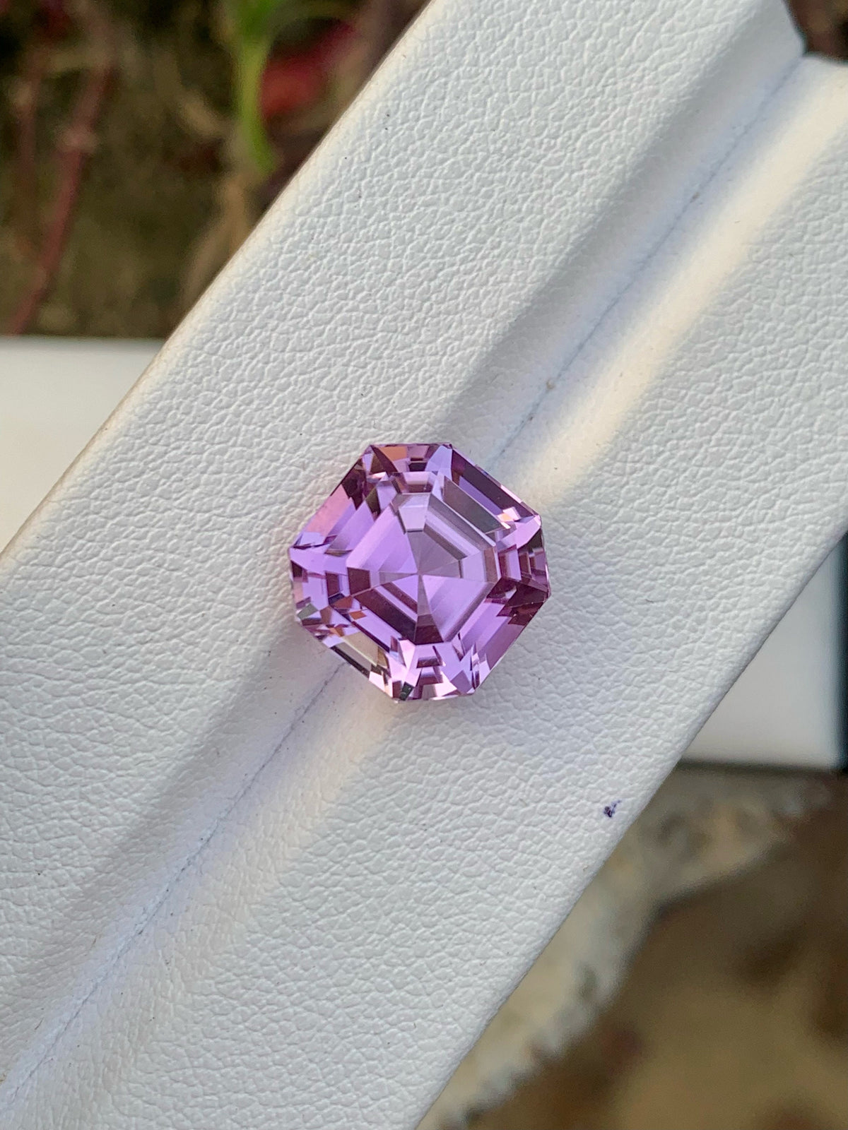Lilac Kunzite Stone For Jewelry, Faceted Pink Kunzite Gemstone, 8.45 CT