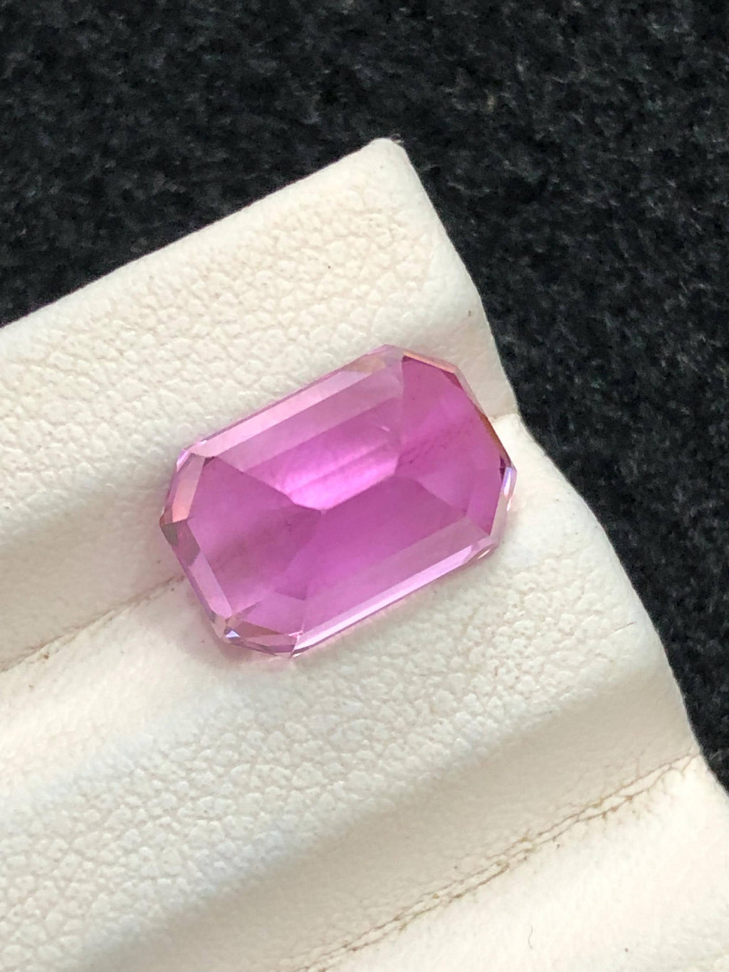 Pink Kunzite 5.90ct Emerald Cut Gemstone from Afghanistan – Sparkling Pastel Pink Collector’s Gem