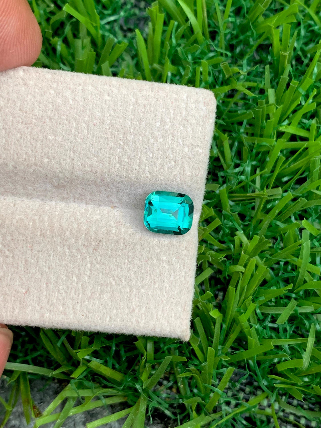Blue Lagoon Tourmaline Gemstone: 1.25 CT Cushion Cut, Afghanistan Origin
