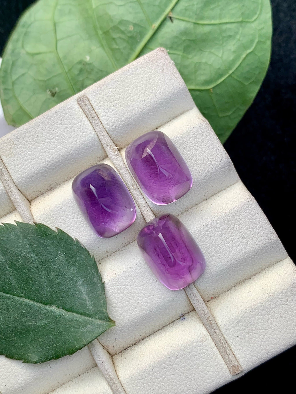 Deep Purple Amethyst Sugarloaf Cabochon Set - 17.90 Carat