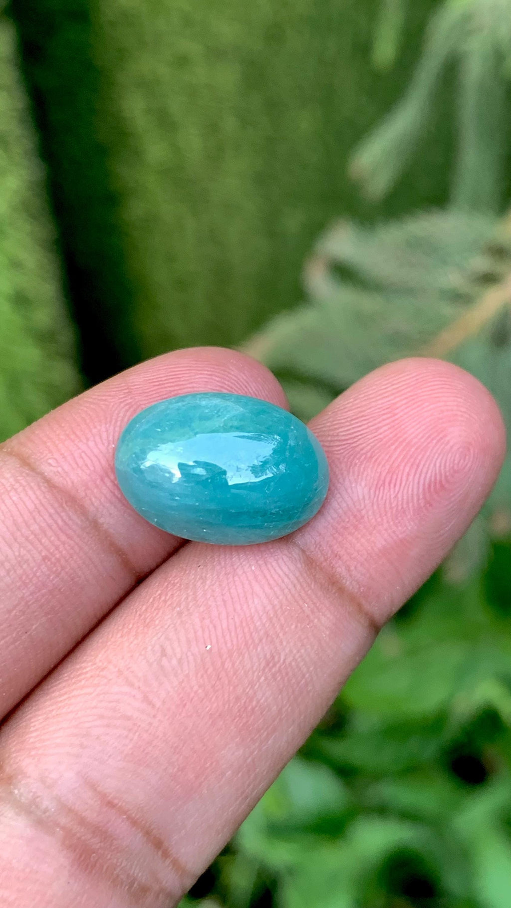 Grandidierite Gemstone Cabochon: Bluish Green, Rare Madagascar Stone, 11.50 Carats