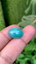Grandidierite Gemstone Cabochon: Bluish Green, Rare Madagascar Stone, 11.50 Carats