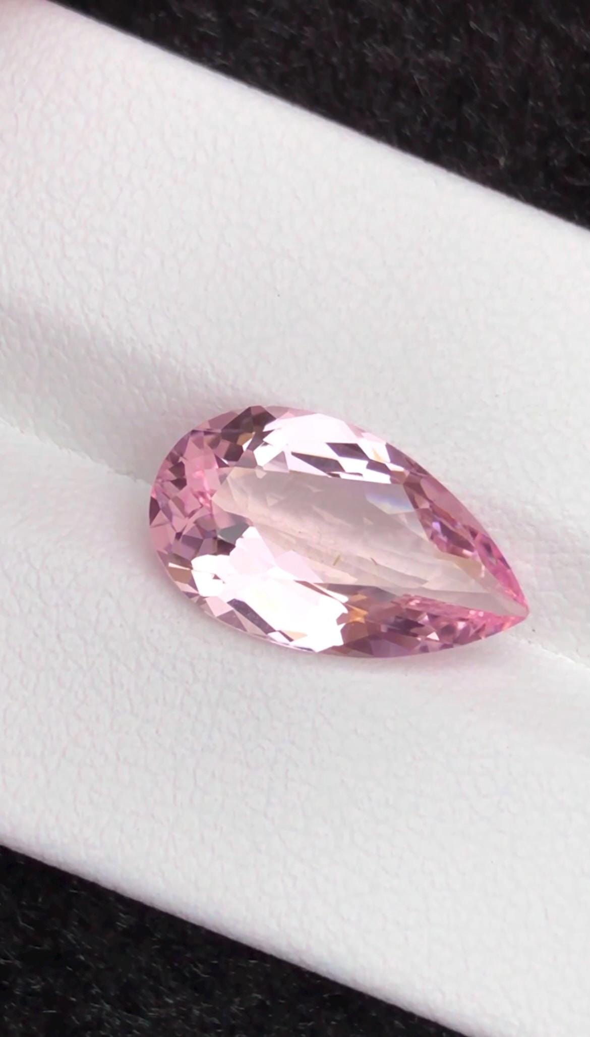 Pink Morganite 4.45 ct Pear Cut – From Pakistan
