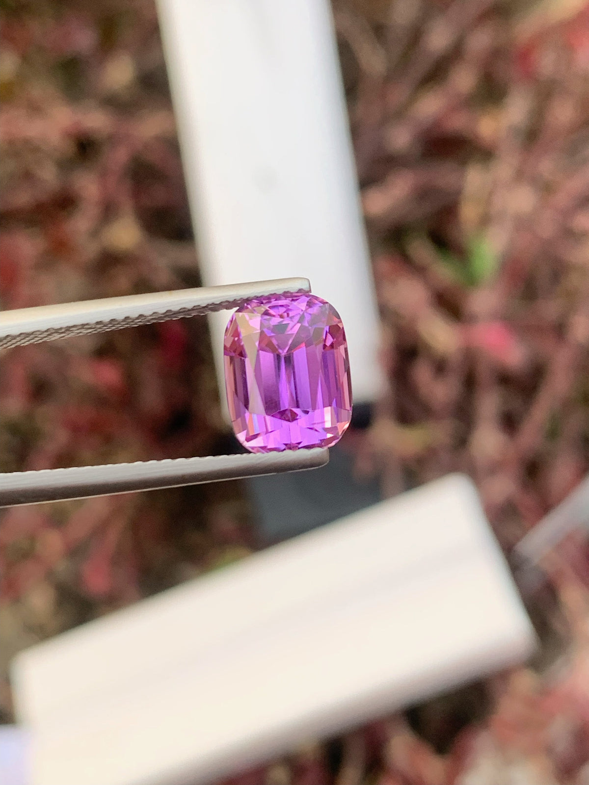 Pink Kunzite Gemstone: 4.95 CT Flawless Cushion Cut Stone
