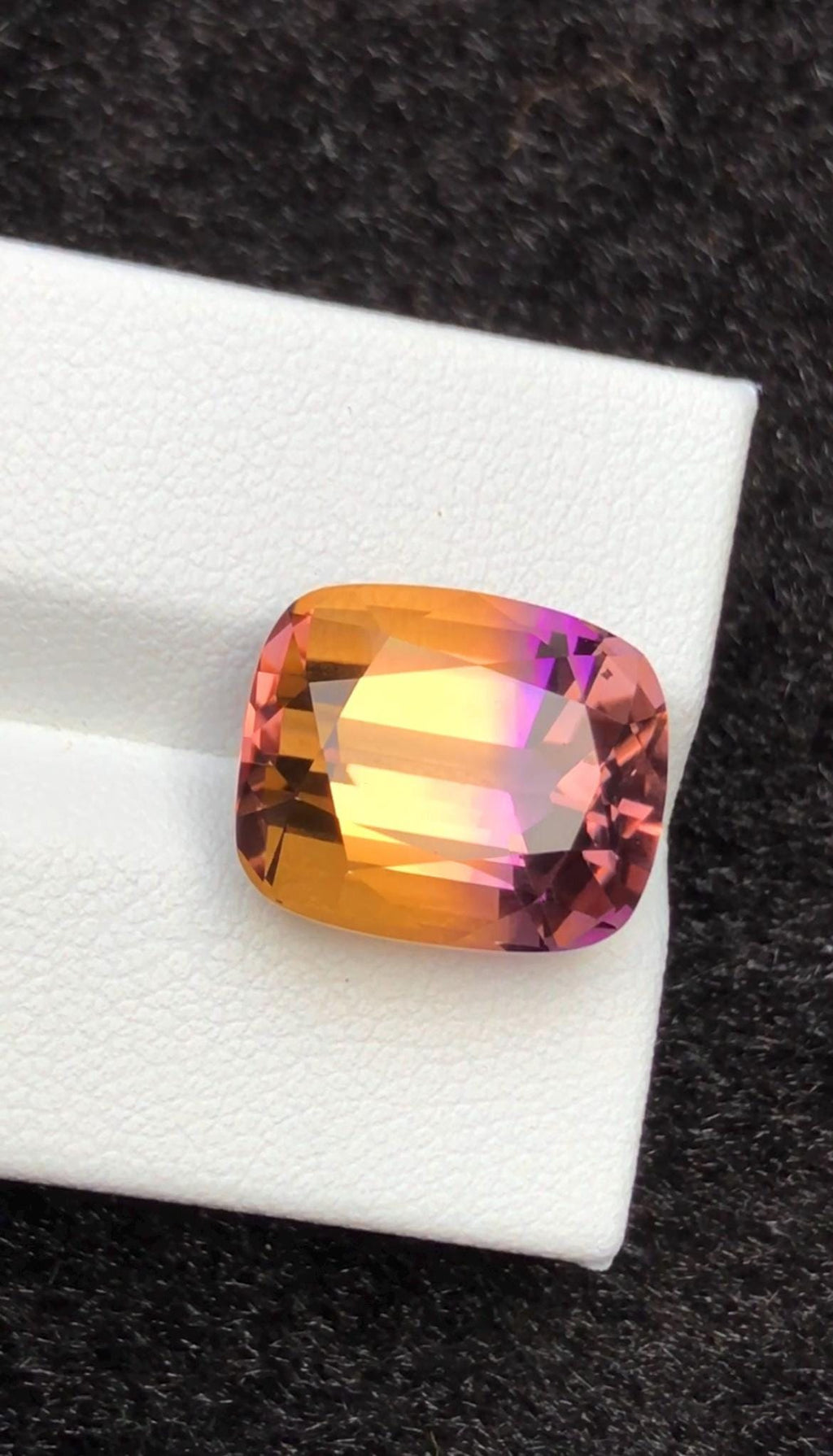 Bi-Color Ametrine 11.58 ct Cushion Cut – Gemstone from Brazil