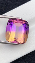 Bi-Color Ametrine 17.80 Cushion Cut – Gemstone from Brazil