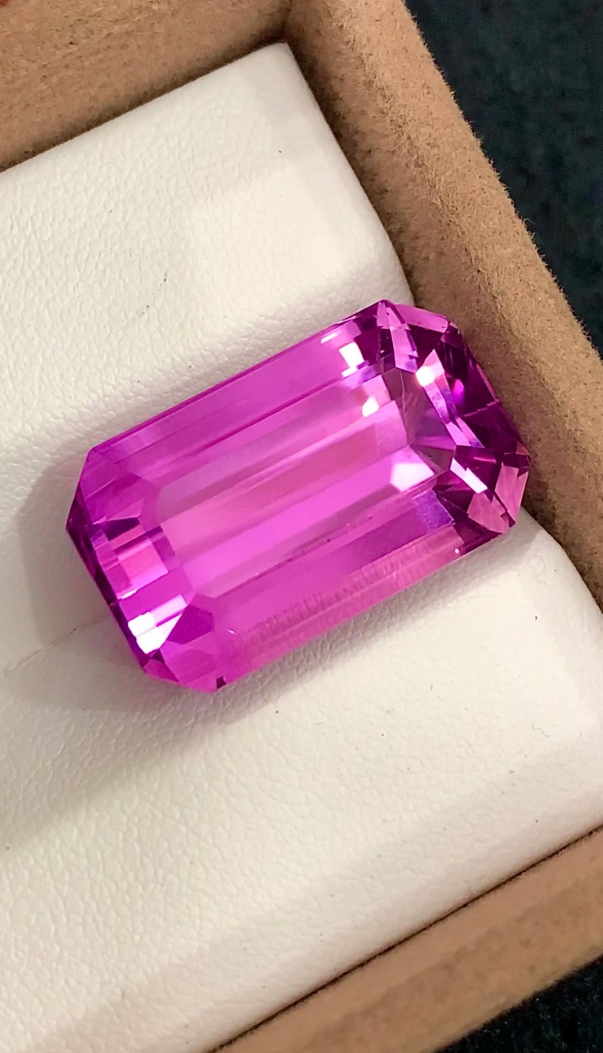 Pink Kunzite 28.95 Carat Emerald Cut Loose Gemstone from Afghanistan