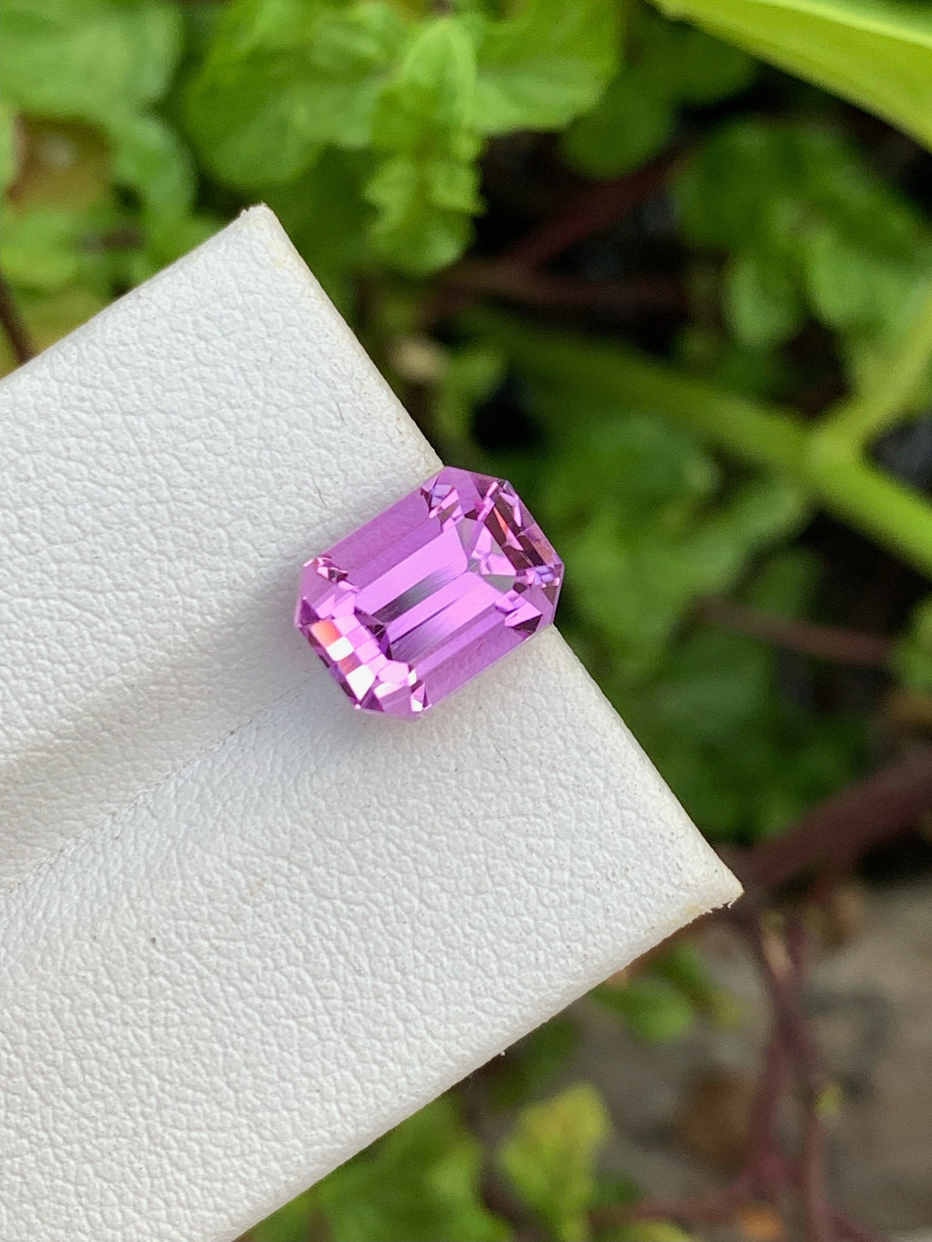 Pink Kunzite Gemstone: Emerald Cut, Flawless, 4.85 CT