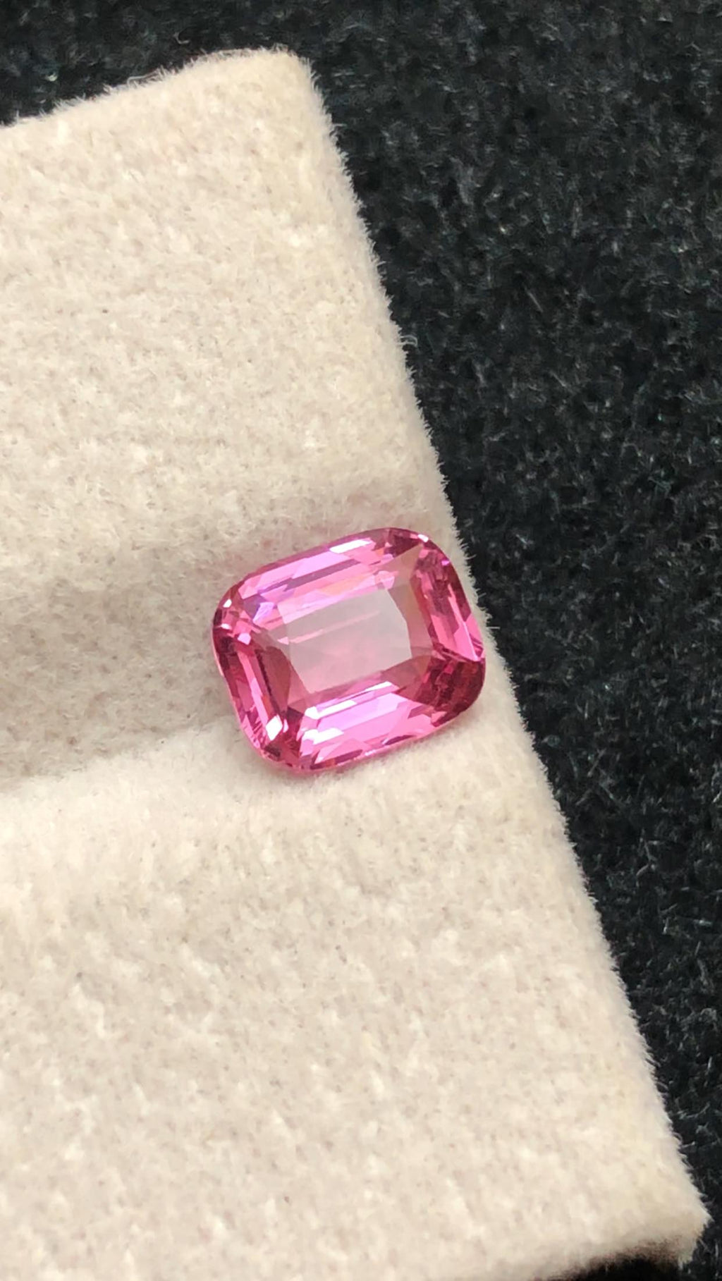 Bubblegum Pink Spinel: 1.10 Carat Cushion Cut Loose Gemstone