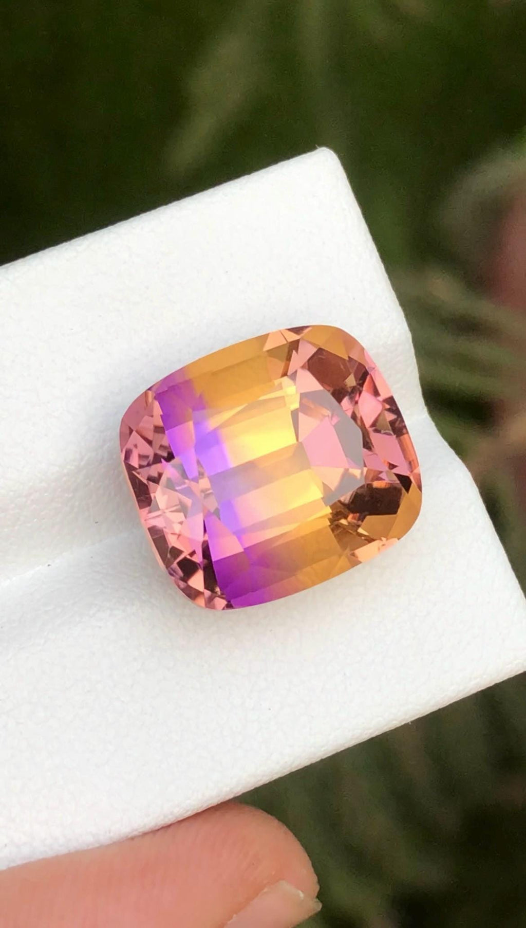 Bi-Color Ametrine 14.40 Ct Cushion Cut – Gemstone from Brazil