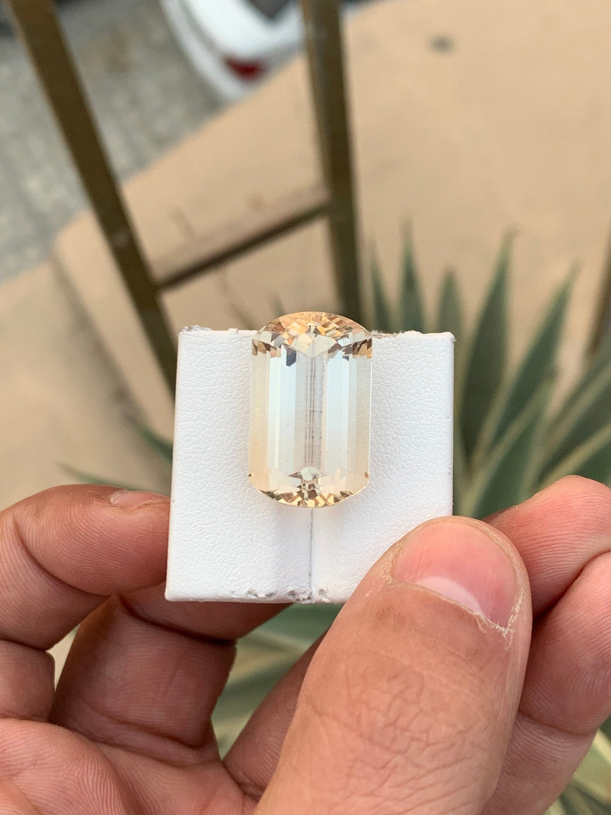 29.80 CT Emerald Cut Yellowish Orange Topaz Loose Gemstone