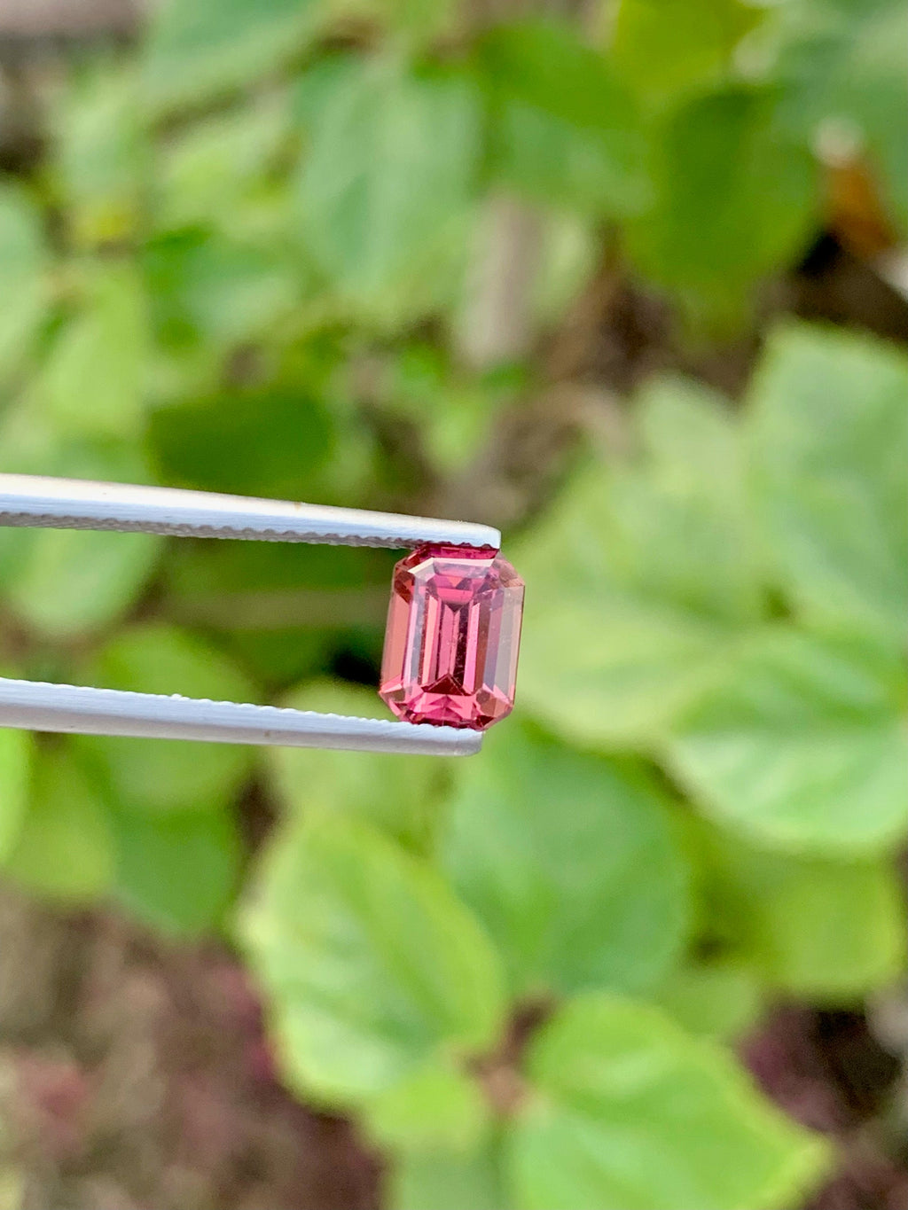 Pink Tourmaline Gemstone: 1.70 CT Emerald Cut, October Birthstone