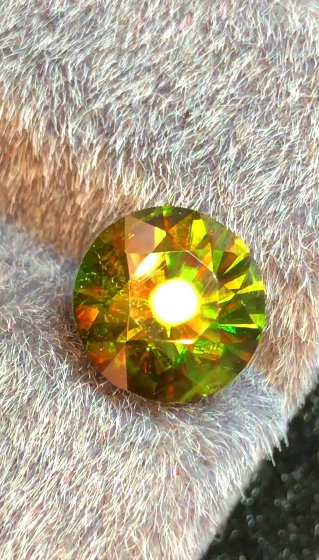 Green Sphene 3.15 ct Round Cut Green Gemstone from Skardu Pakistan