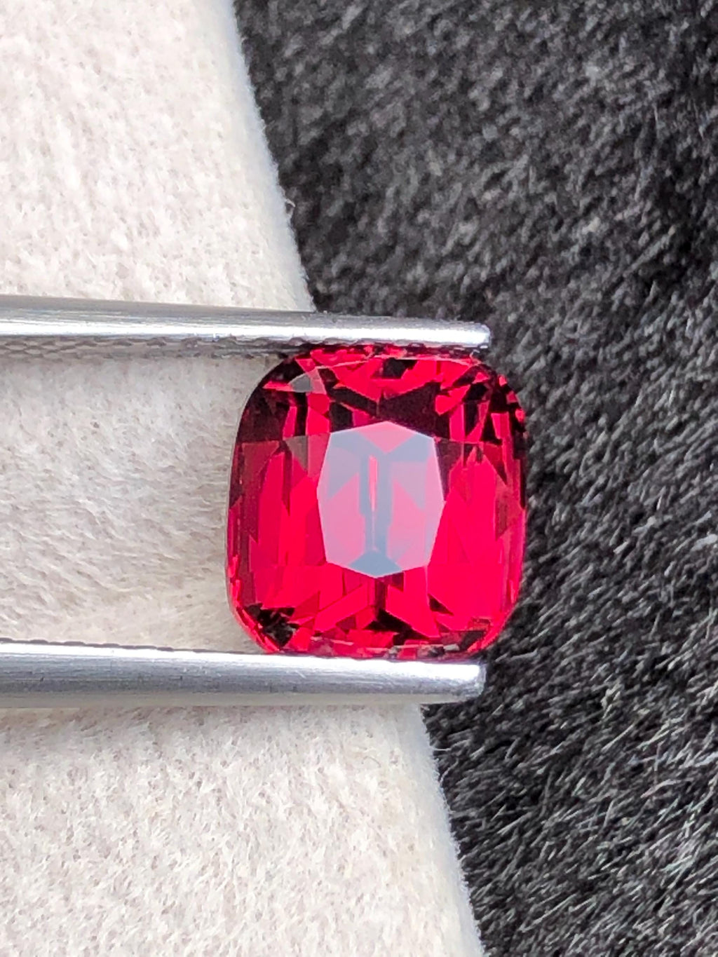 Rhodolite Garnet 3.21ct Cushion Cut –  Raspberry-Tone Tanzanian Gemstone