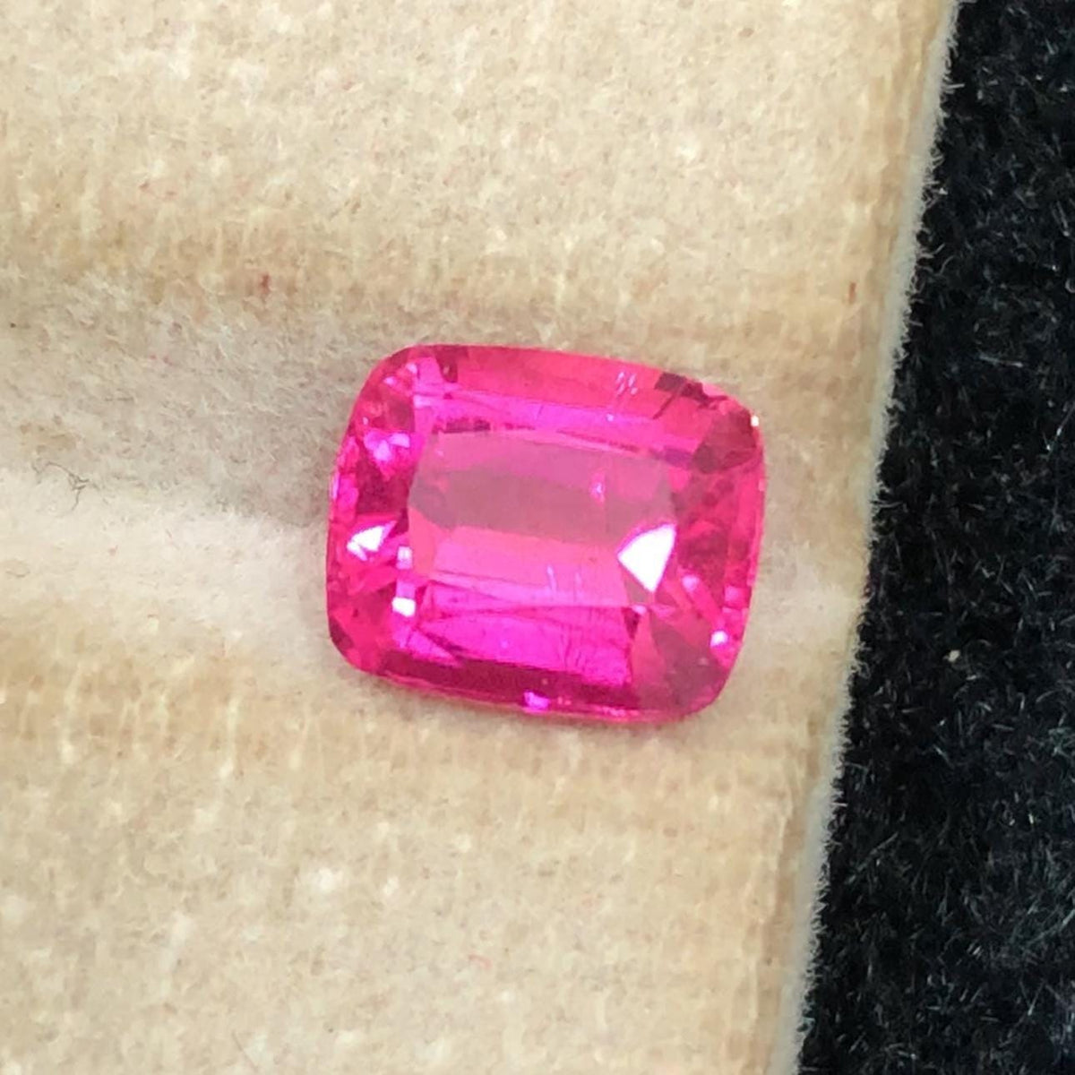Neon Pink Rubellite 1.80 ct Cushion Cut from Afghanistan