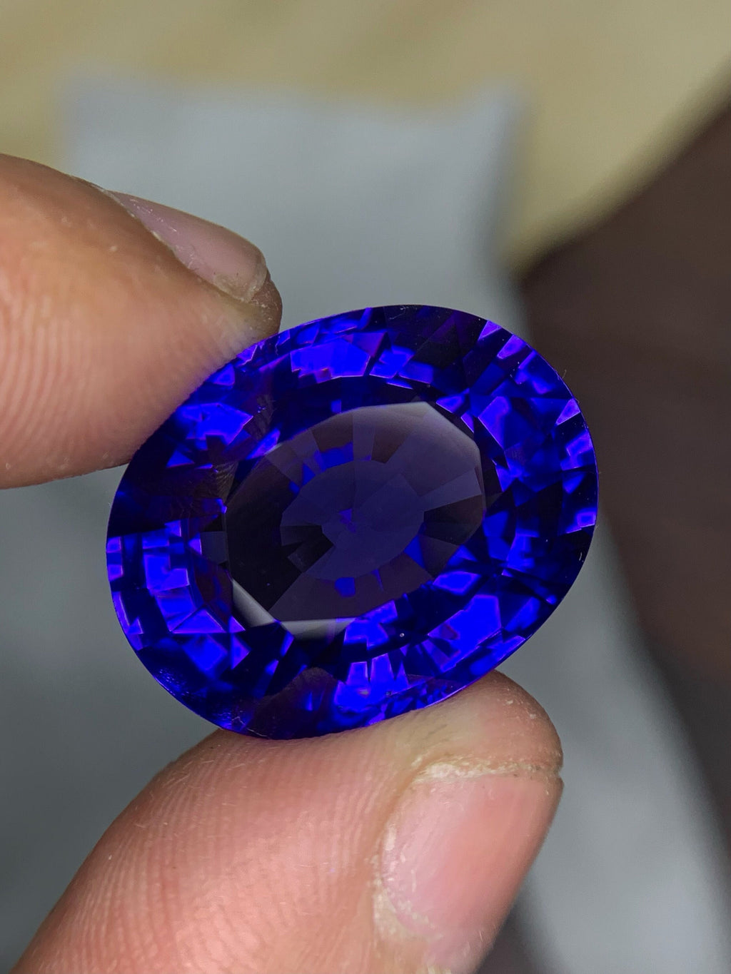 AAA Tanzanite Gemstone: 32.2CT Oval Loose Stone, December Birthstone