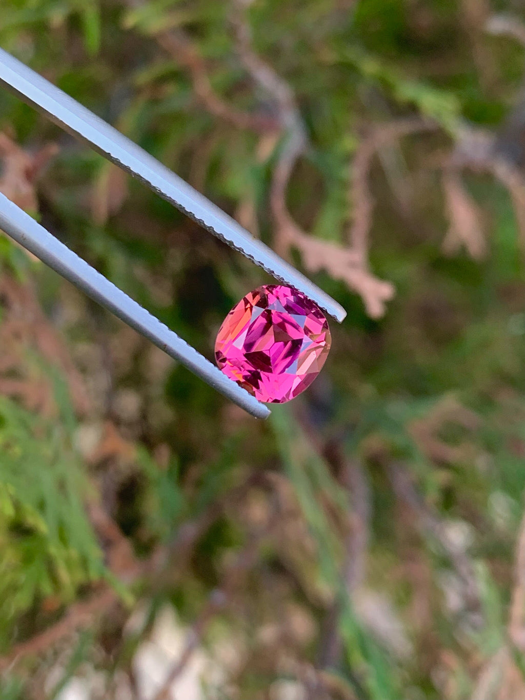 Pink Tourmaline Gemstone: 2.80 CT Faceted Cushion Cut, October Birthstone