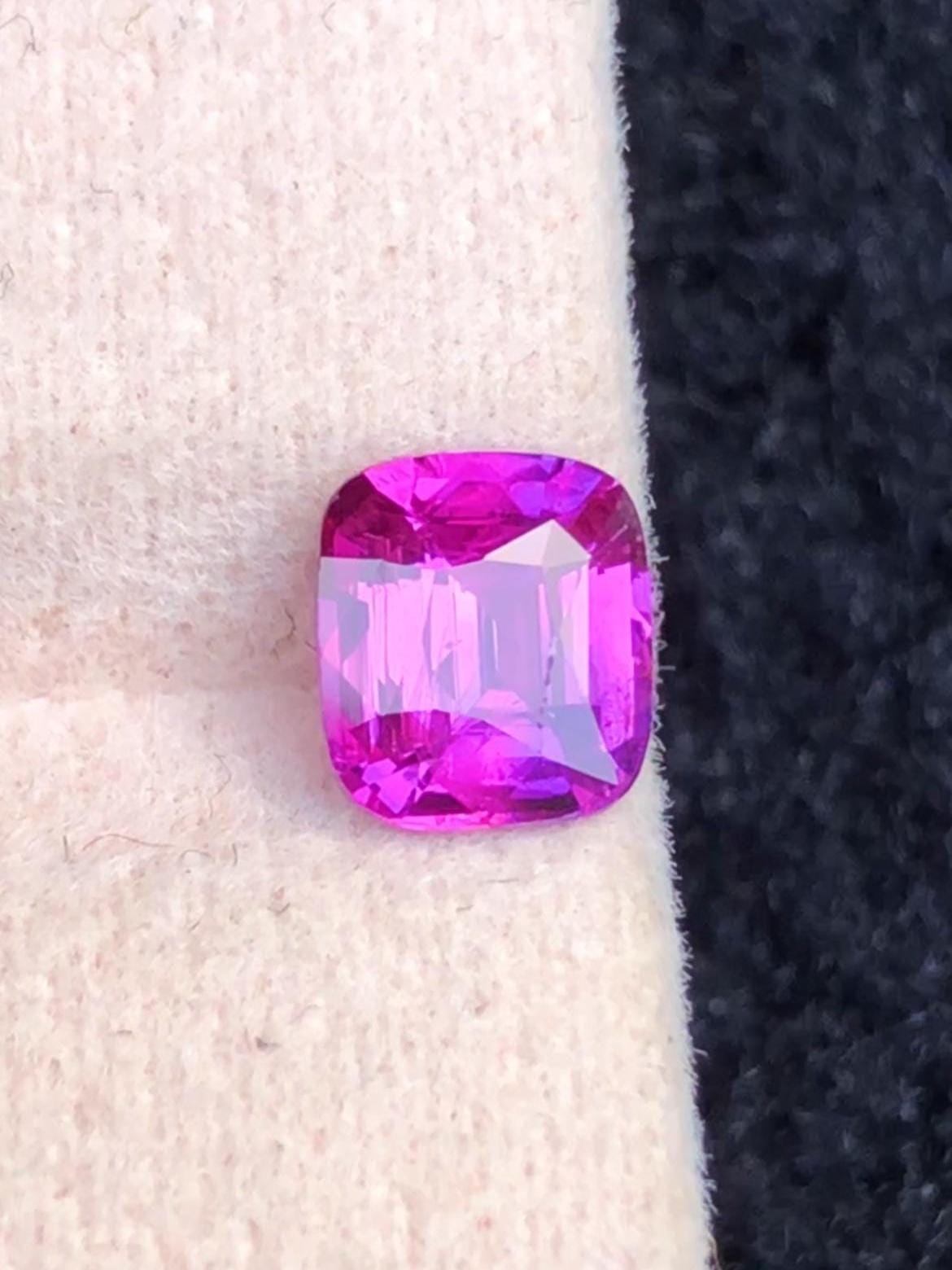 Purple Pink Sapphire 1.01ct Cushion Cut – Madagascar No Heat, Certified