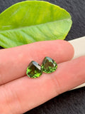 Heart shape Cut Natural Jaba Tourmaline Loose Gemstones Pair - 6.45 Carats