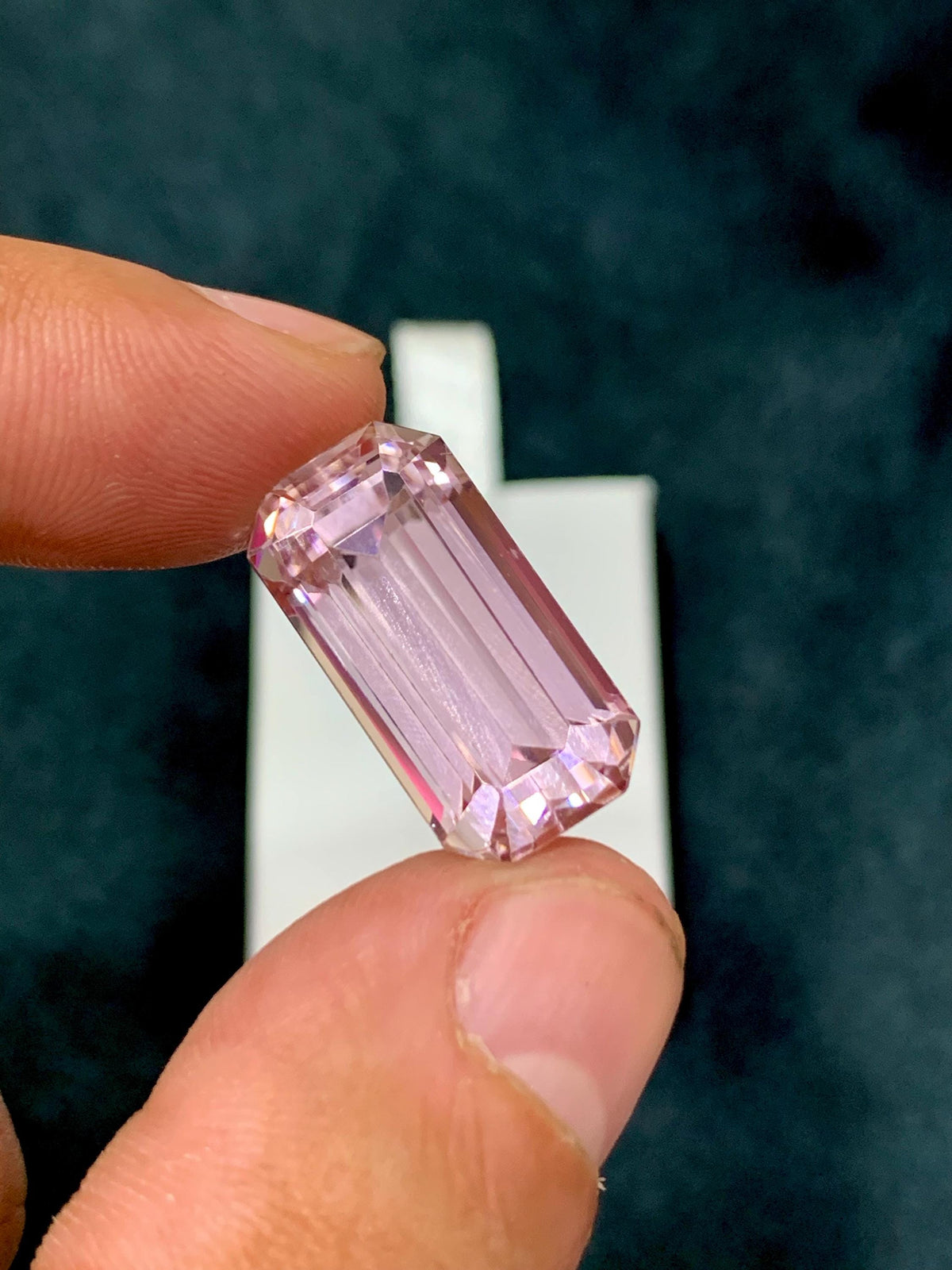 Pink Kunzite 20.85 Carat Octagonal Emerald Cut Gemstone from Afghanistan