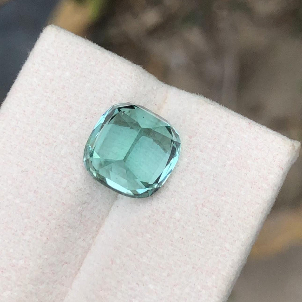 Lagoon Tourmaline 5.50ct Cushion Cut Loose Gemstone from Nuristan Afghanistan