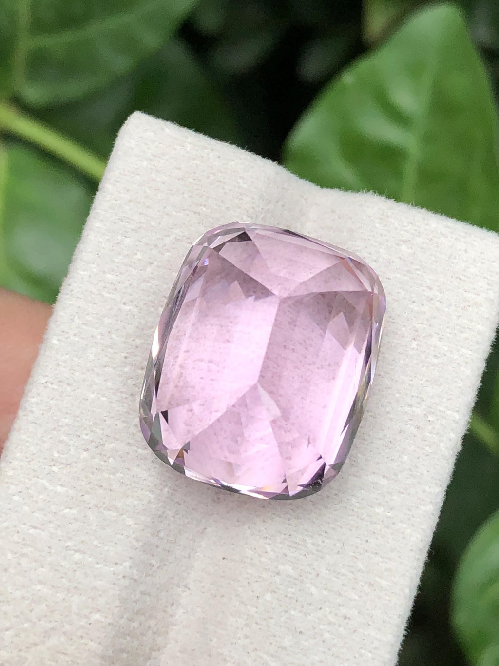 Pink Kunzite 31.50ct Cushion Cut Gem | Big Size Sparkling Kunzite from Afghanistan