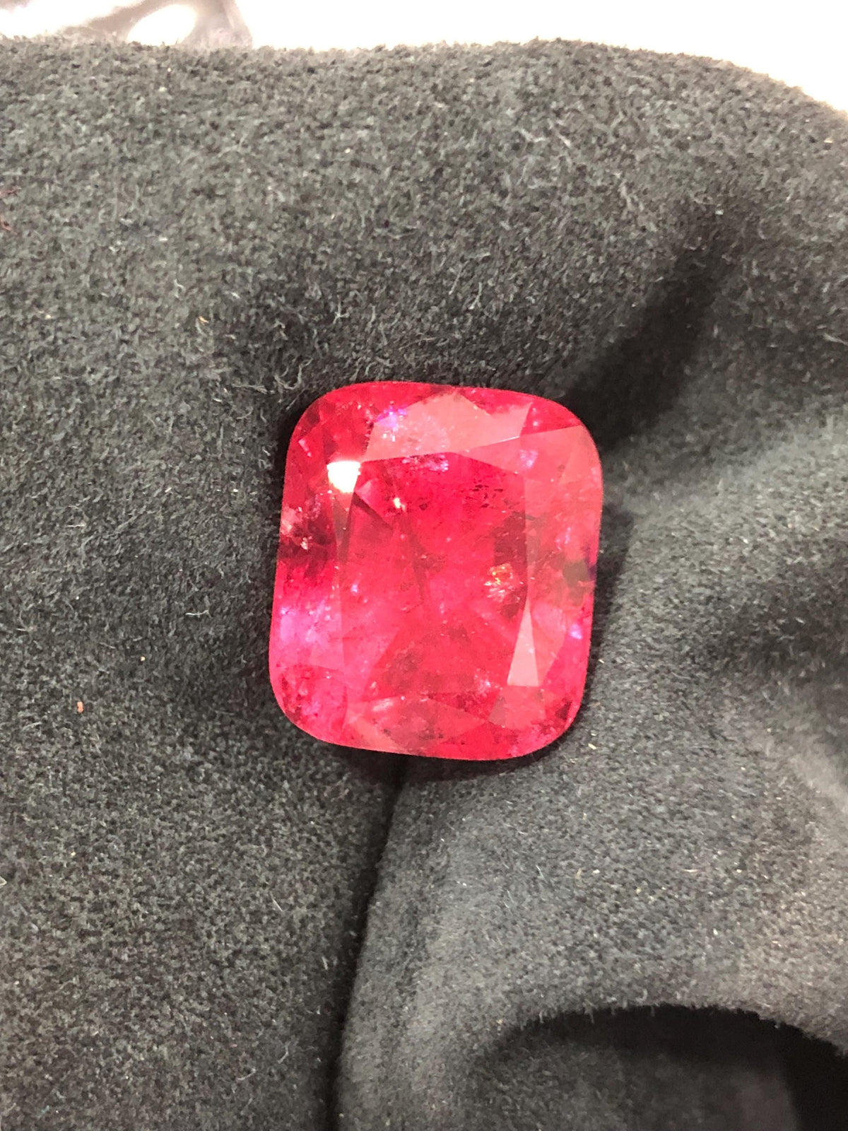 Rubellite 19.60ct Cushion Cut Deep Red Gemstone | Fine Collector’s Tourmaline from Afghanistan