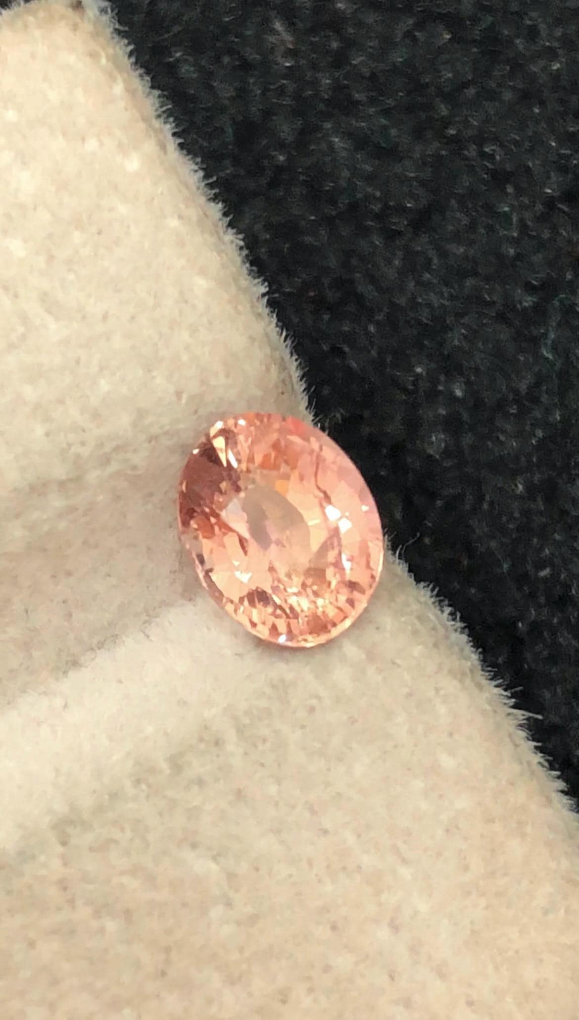 Padparadscha Sapphire 1.03 ct Oval Cut Madagascar  – Vibrant Light Orange-Pink Glow With Certificate
