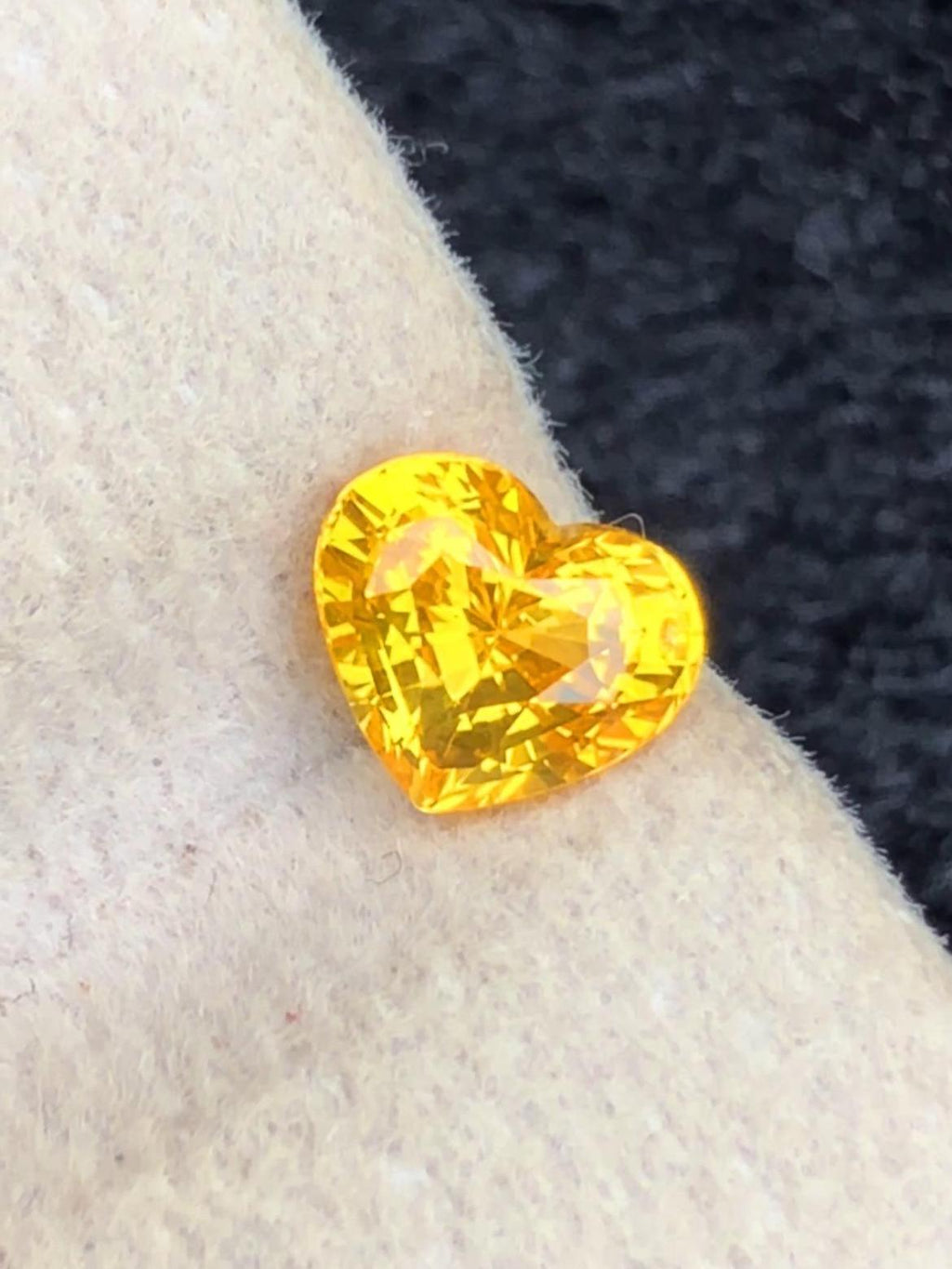 Yellow Sapphire 1.11ct Heart Cut • Vibrant Sri Lankan Gem