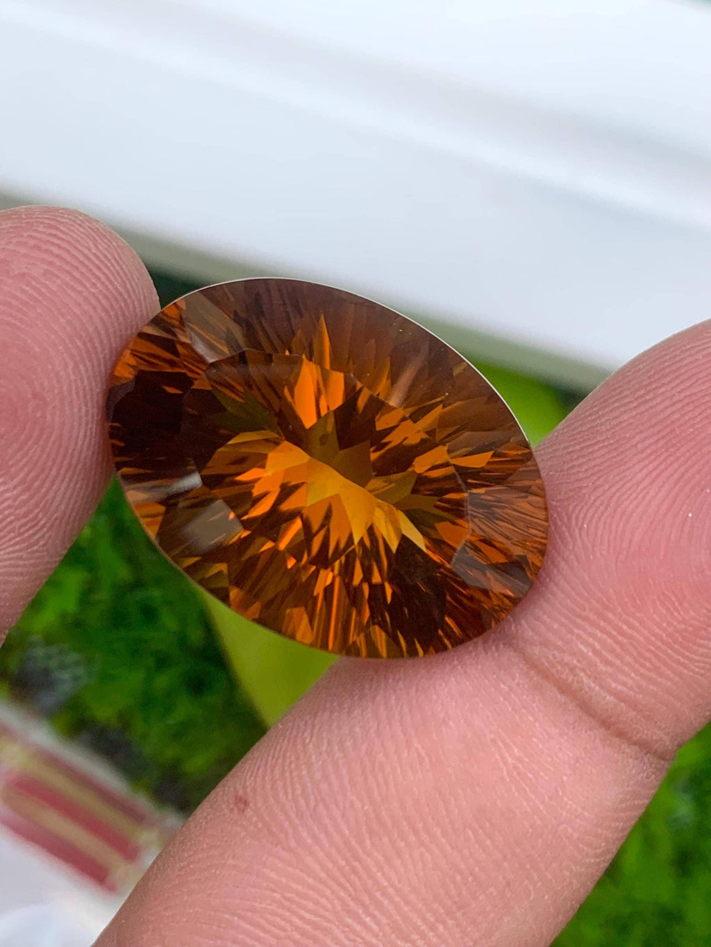 Orange Citrine Gemstone: 29.20 Carat Round Cushion Cut, November Birthstone