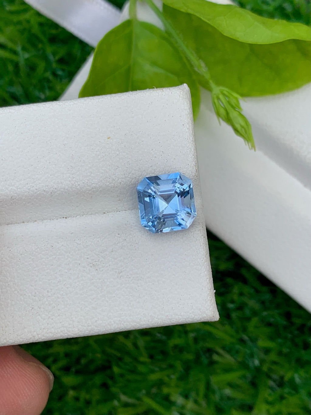 Santa Maria Aquamarine Gemstone: 2.05 Carat Asscher Cut Beryl