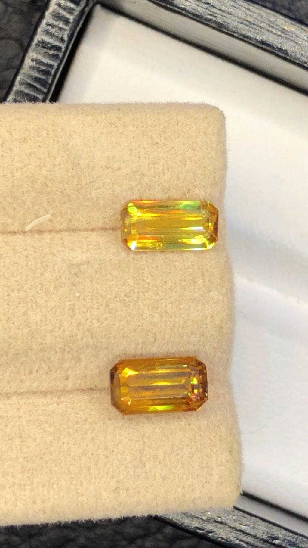 Natural Sphene Gemstone Pair: Emerald Cut, 2.00 CT, August Birthstone